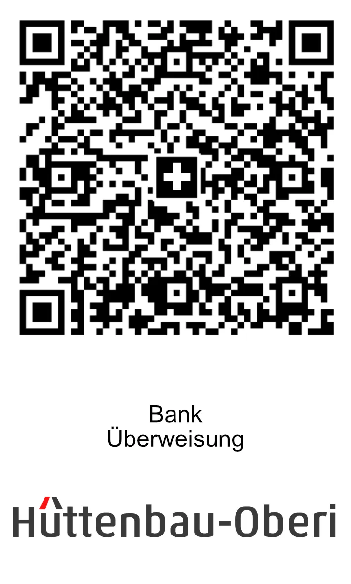 Hüttenbau Bank Überweisung QR-Code